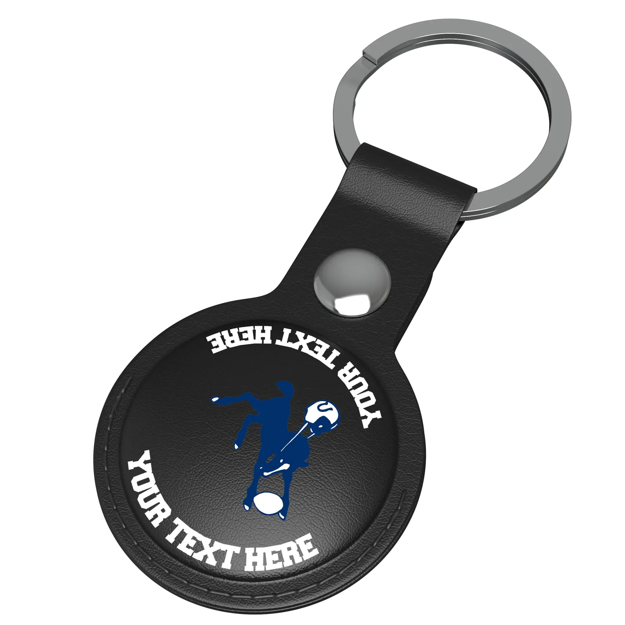 Baltimore Colts 1946 Historic Collection Personalized Insignia AirTag Black Airtag Holder - Isometric View