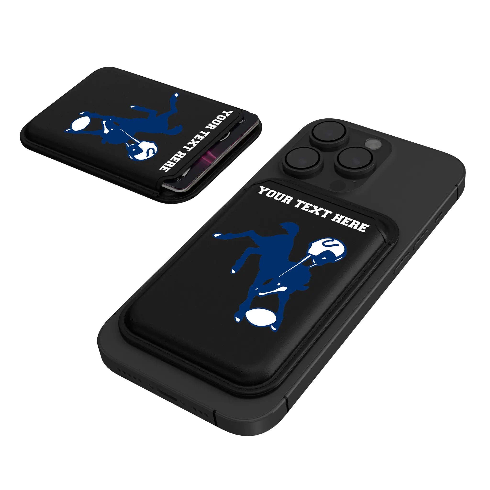 Baltimore Colts 1946 Historic Collection Personalized Insignia Black Magnetic Credit Card Wallet