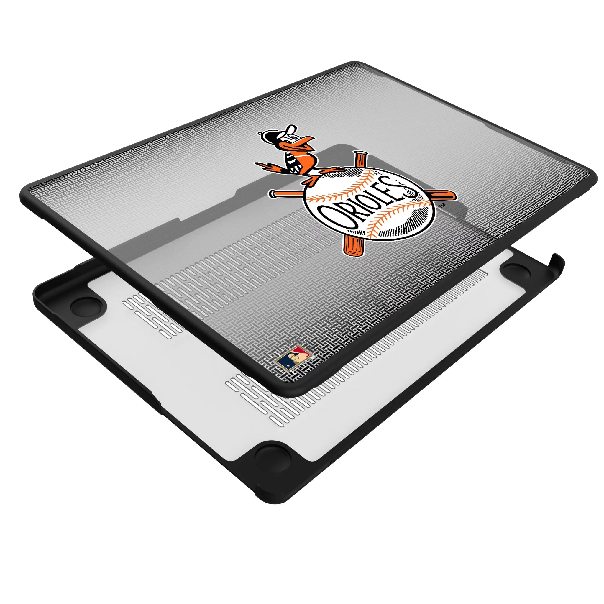 Baltimore Orioles 1954-1963 - Cooperstown Collection Linen MacBook Laptop Case for Apple MacBook - Isometric View