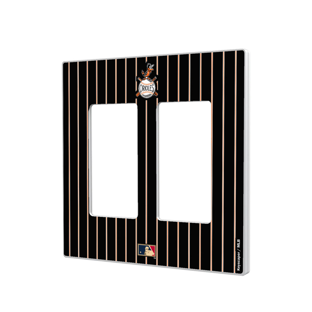 Baltimore Orioles 1954-1963 - Cooperstown Collection Pinstripe Hidden-Screw Light Switch Plate#Style_Double Rocker