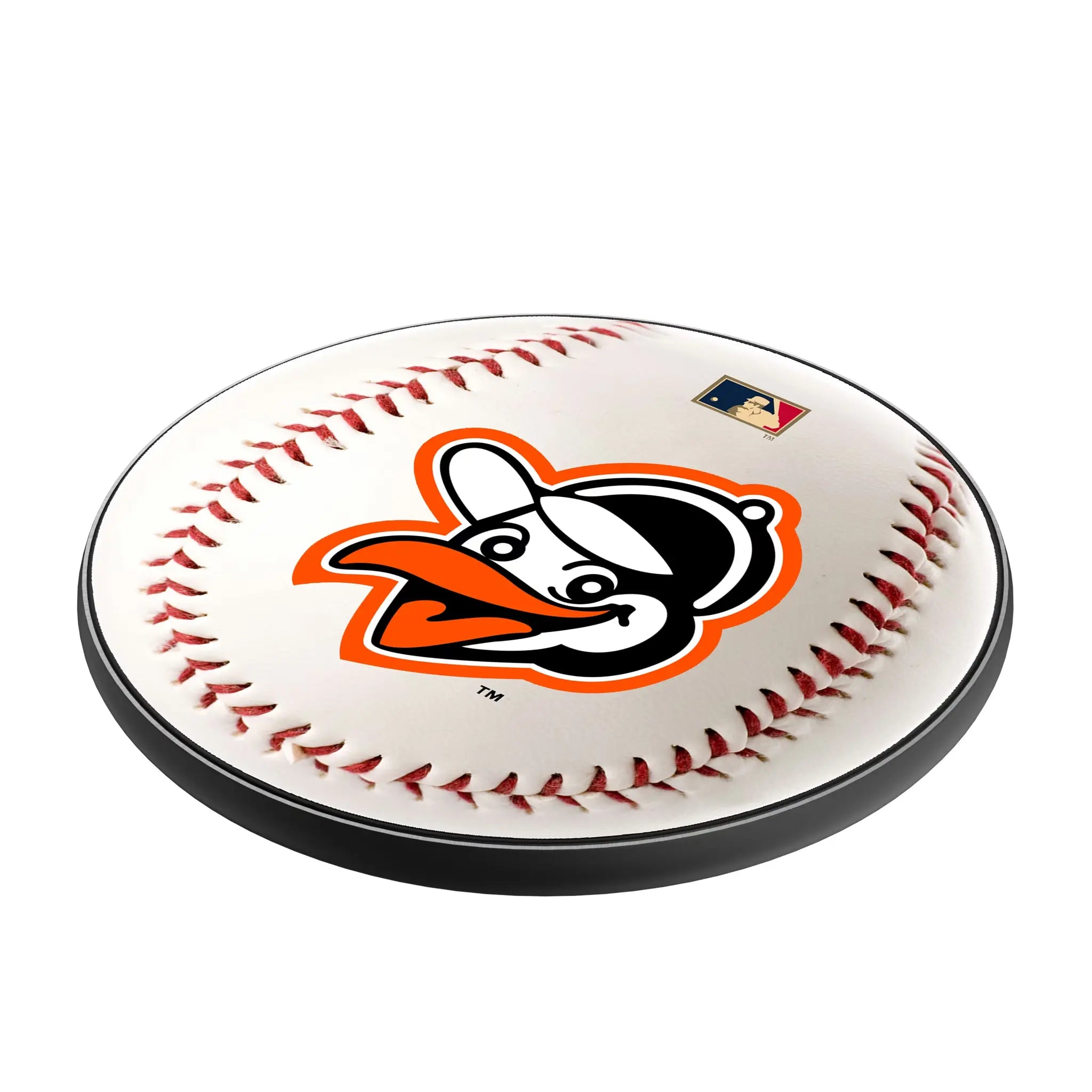 Baltimore Orioles 1955 - Cooperstown Collection Baseball 15-Watt Wireless Charger - Isometric View