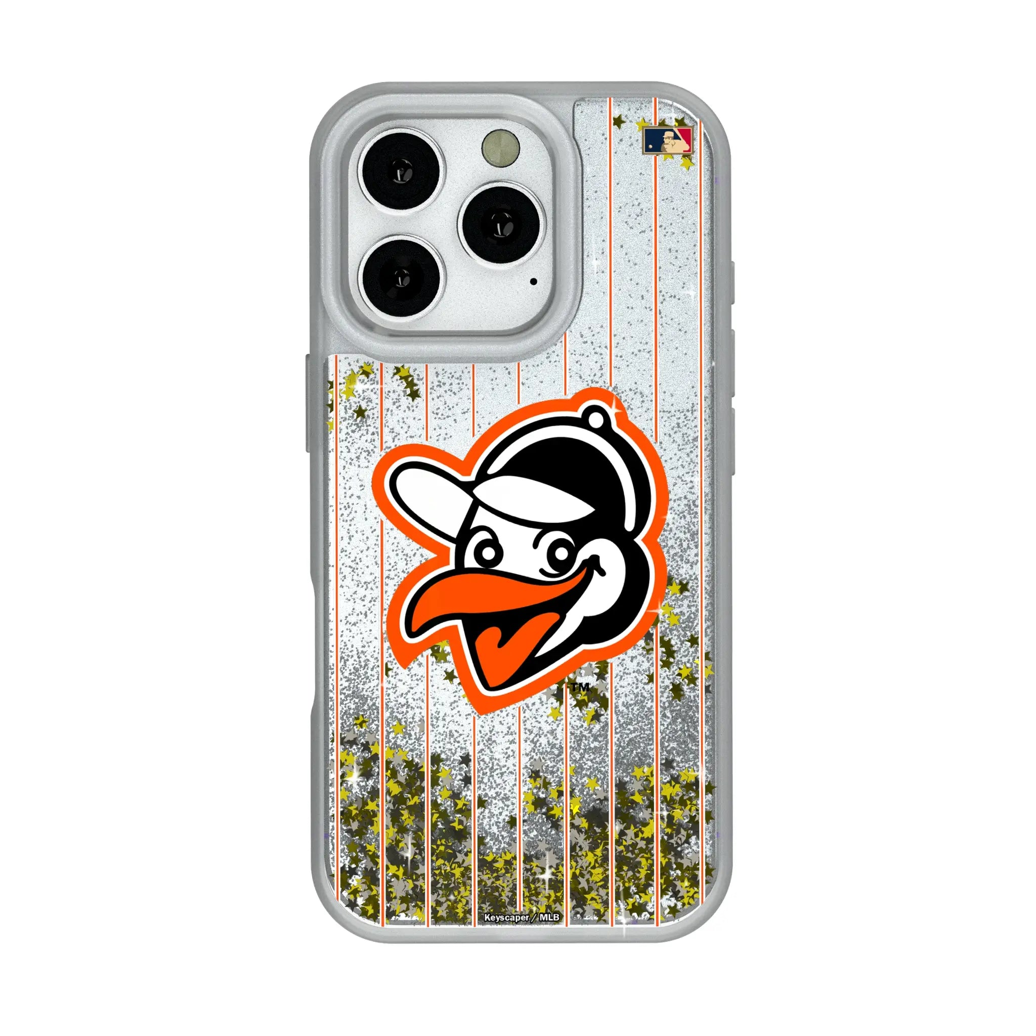 Baltimore Orioles 1955 - Cooperstown Collection Pinstripe iPhone Glitter Phone Case for Apple iPhone