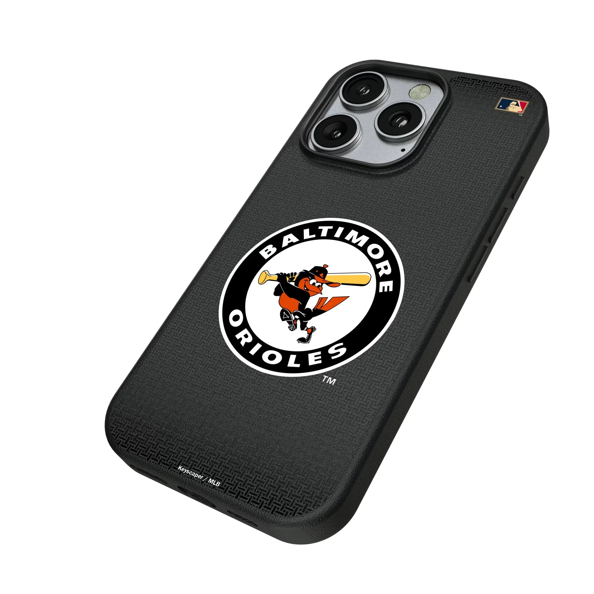 Baltimore Orioles 1966-1969 - Cooperstown Collection Linen iPhone MagSafe Compatible Phone Case for Apple iPhone - Isometric View