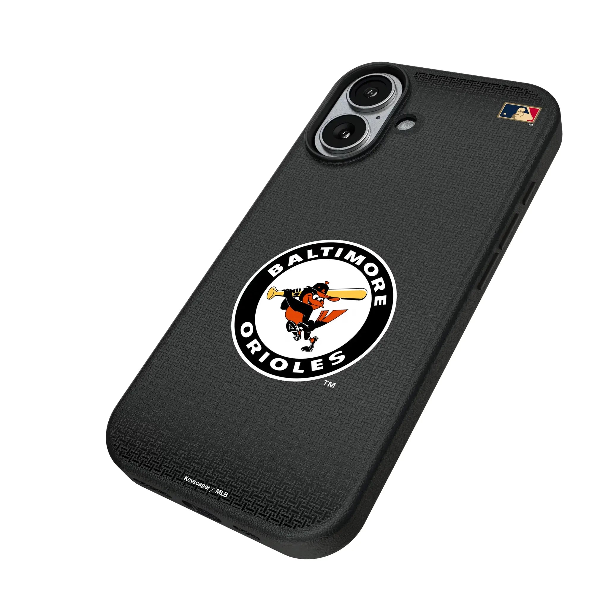 Baltimore Orioles 1966-1969 - Cooperstown Collection Linen iPhone MagSafe Compatible Phone Case for Apple iPhone - Isometric View#Device_iPhone 17