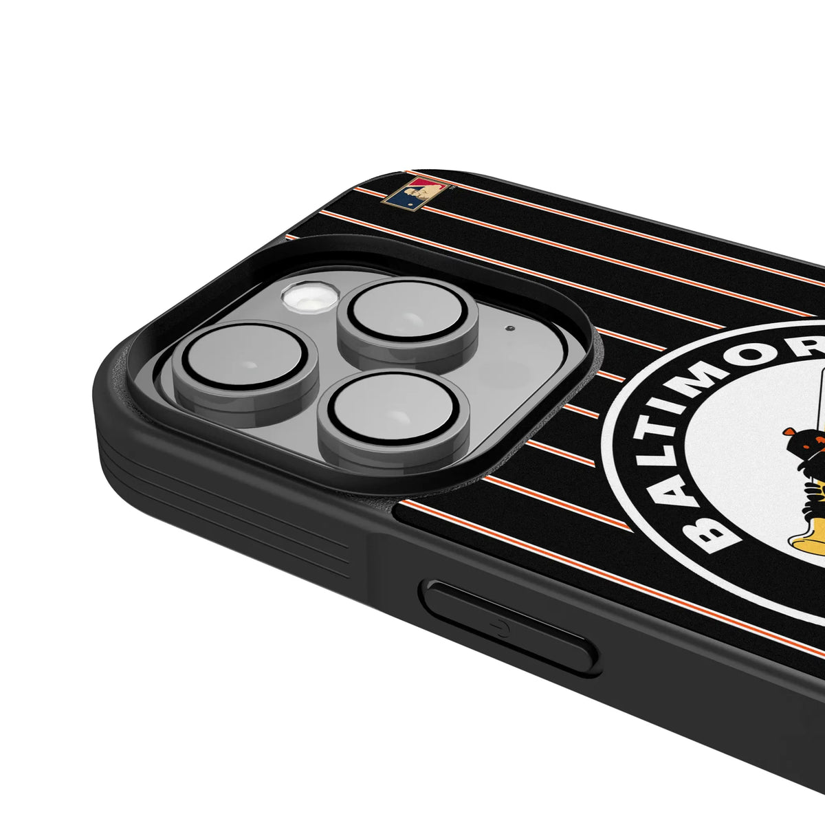 Baltimore Orioles 1966-1969 - Cooperstown Collection Pinstripe iPhone Bump Phone Case for Apple iPhone - Detail