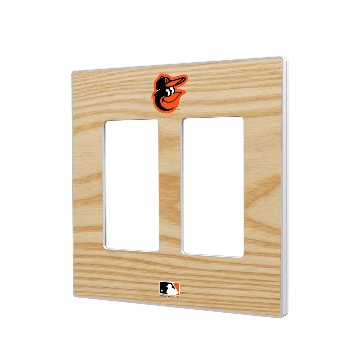 Baltimore Orioles Baseball Bat Hidden-Screw Light Switch Plate#Style_Double Rocker