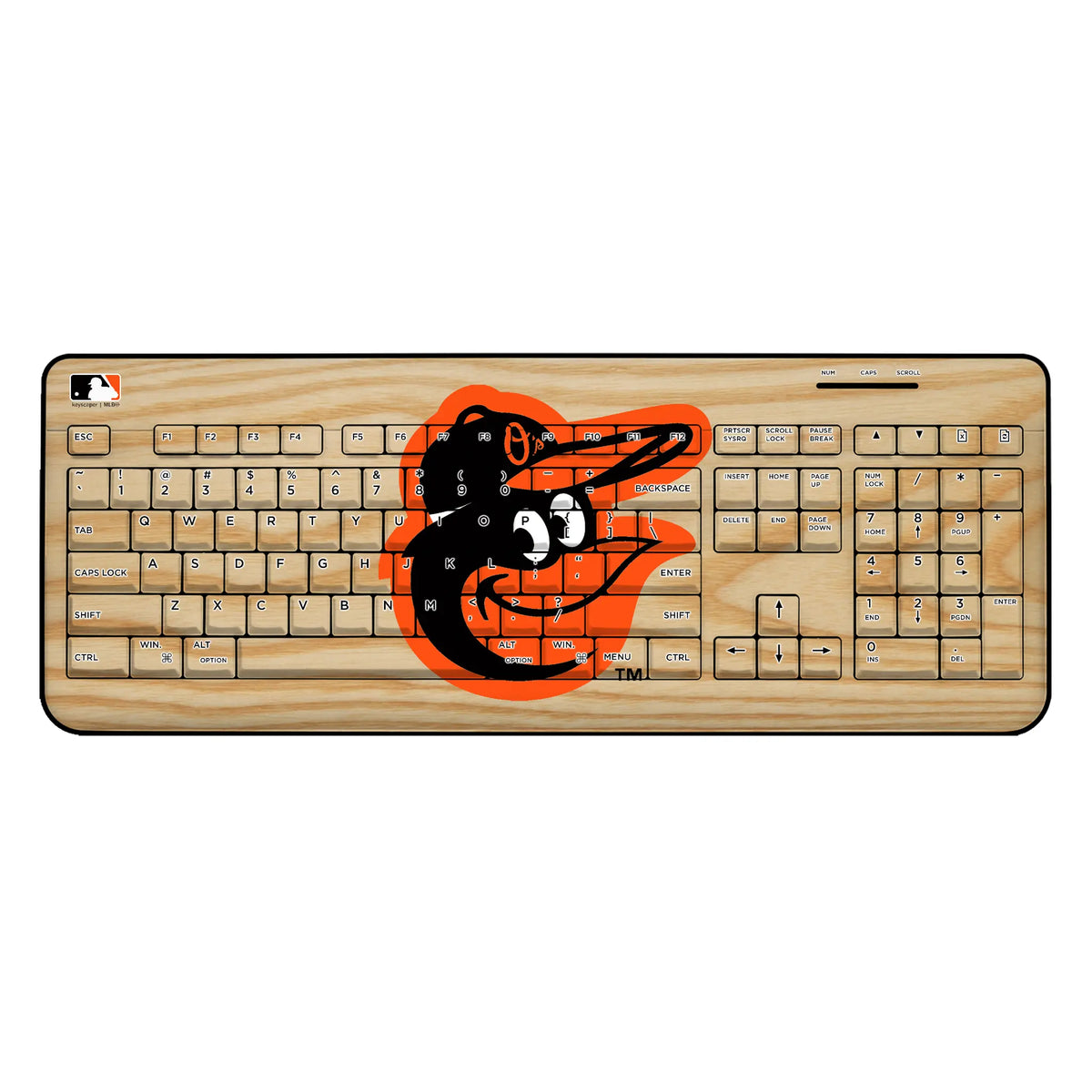 Baltimore Orioles Baseball Bat Wireless USB Keyboard