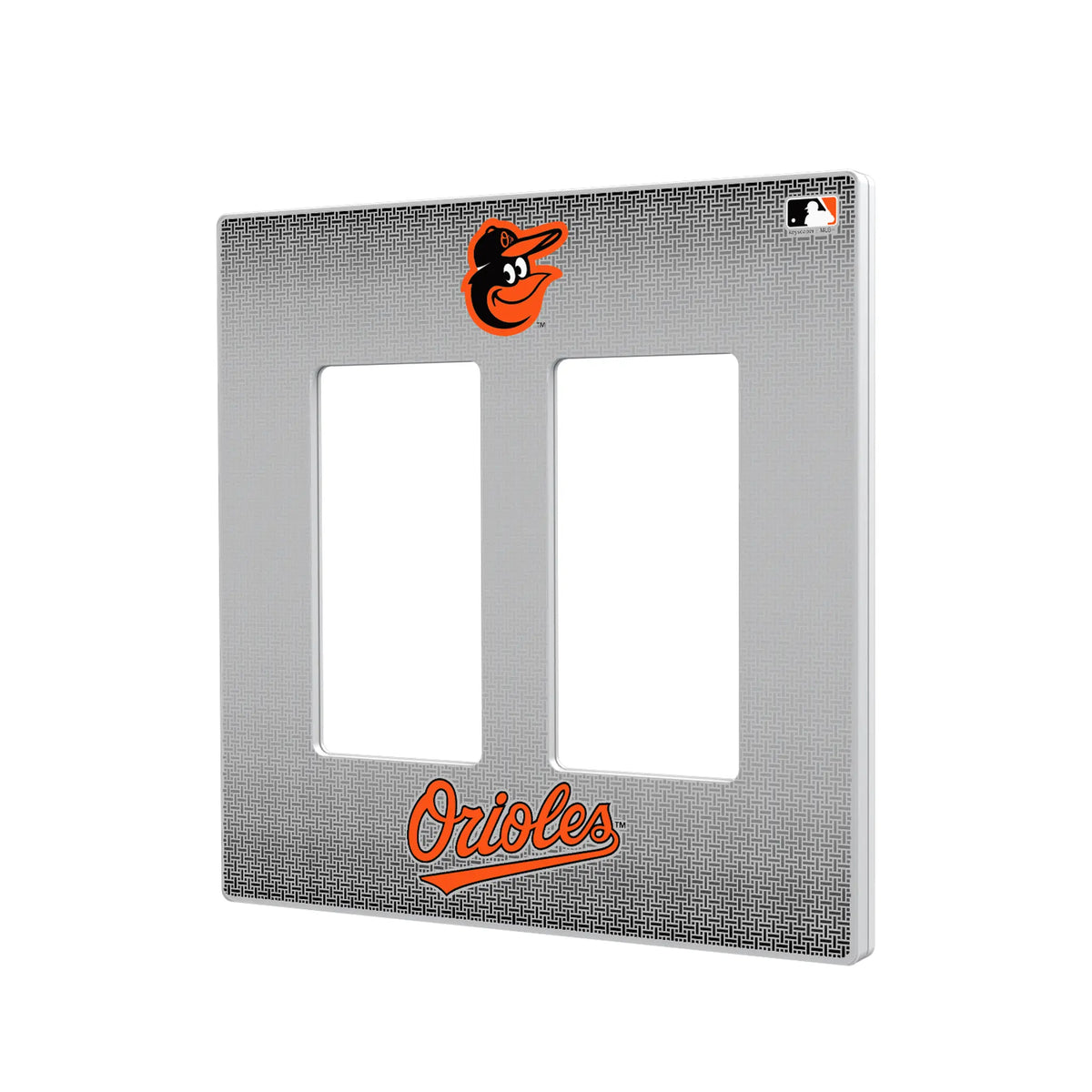 Baltimore Orioles Linen Hidden-Screw Light Switch Plate#Style_Double Rocker