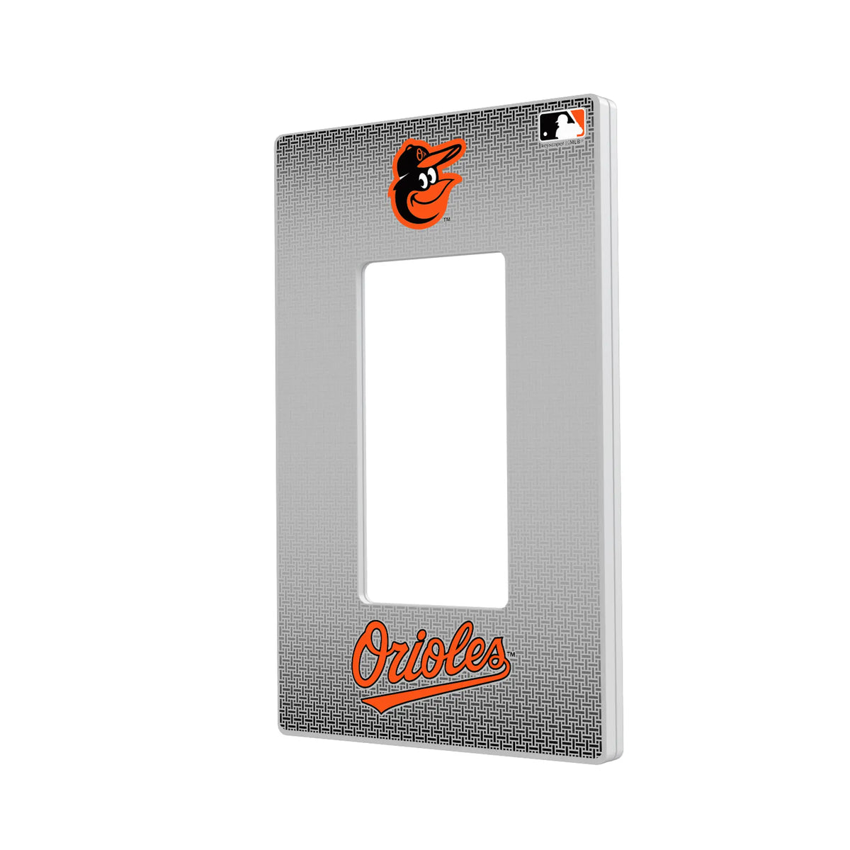 Baltimore Orioles Linen Hidden-Screw Light Switch Plate#Style_Single Rocker