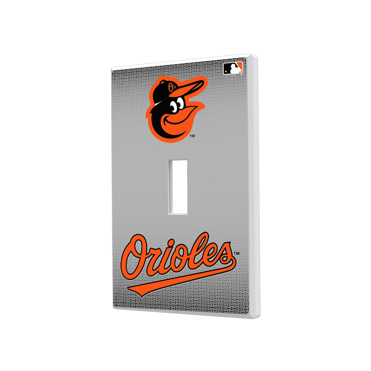 Baltimore Orioles Linen Hidden-Screw Light Switch Plate#Style_Single Toggle