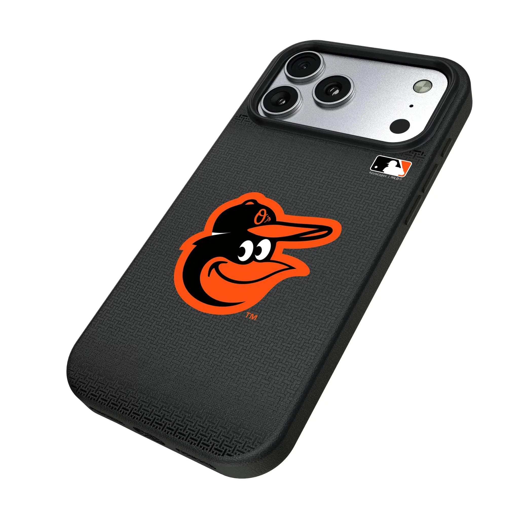 Baltimore Orioles Linen iPhone MagSafe Compatible Phone Case for Apple iPhone - Isometric View#Device_iPhone 17 Pro Max