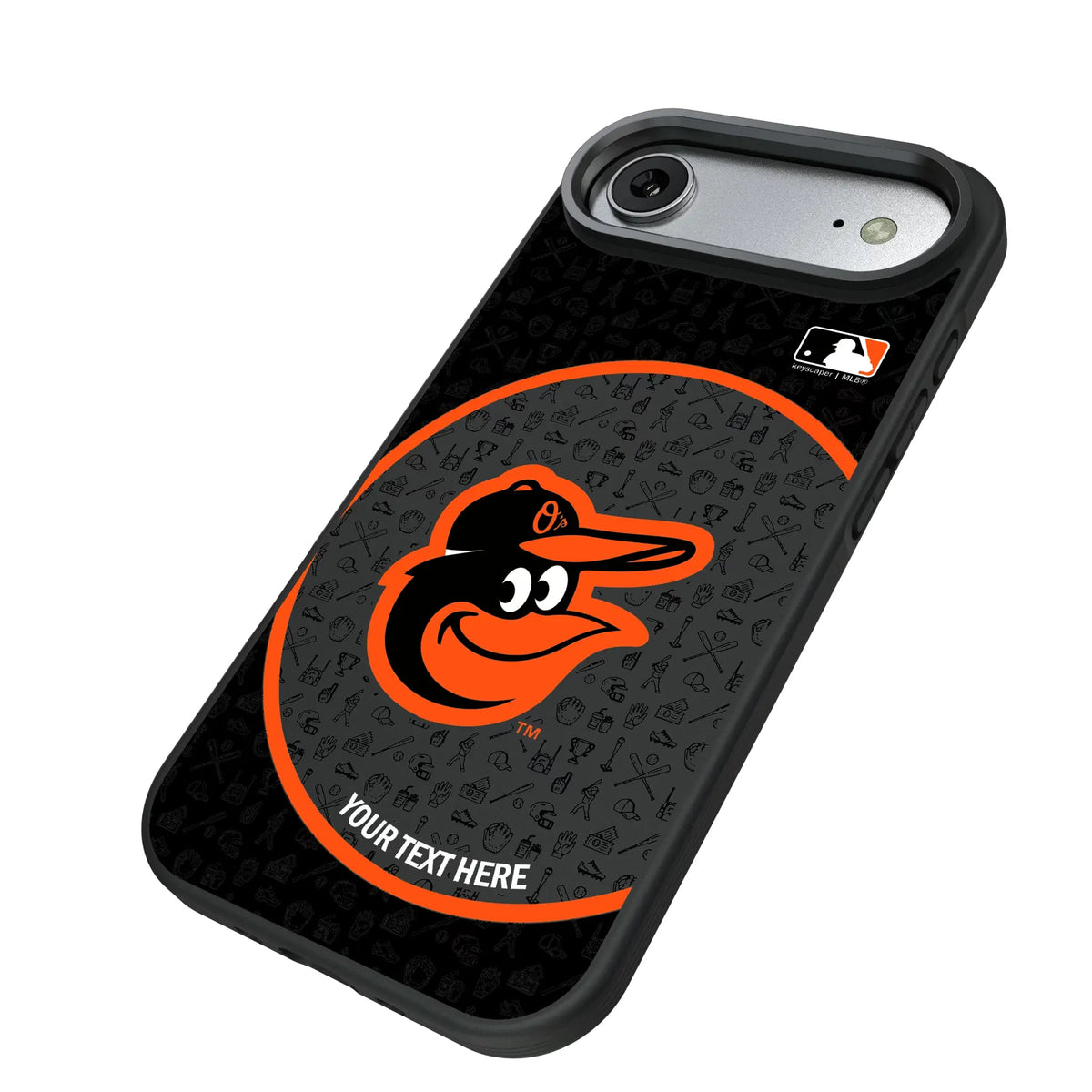 Baltimore Orioles Personalized Circle iPhone Bump Phone Case for Apple iPhone - Isometric View#Device_iPhone Air