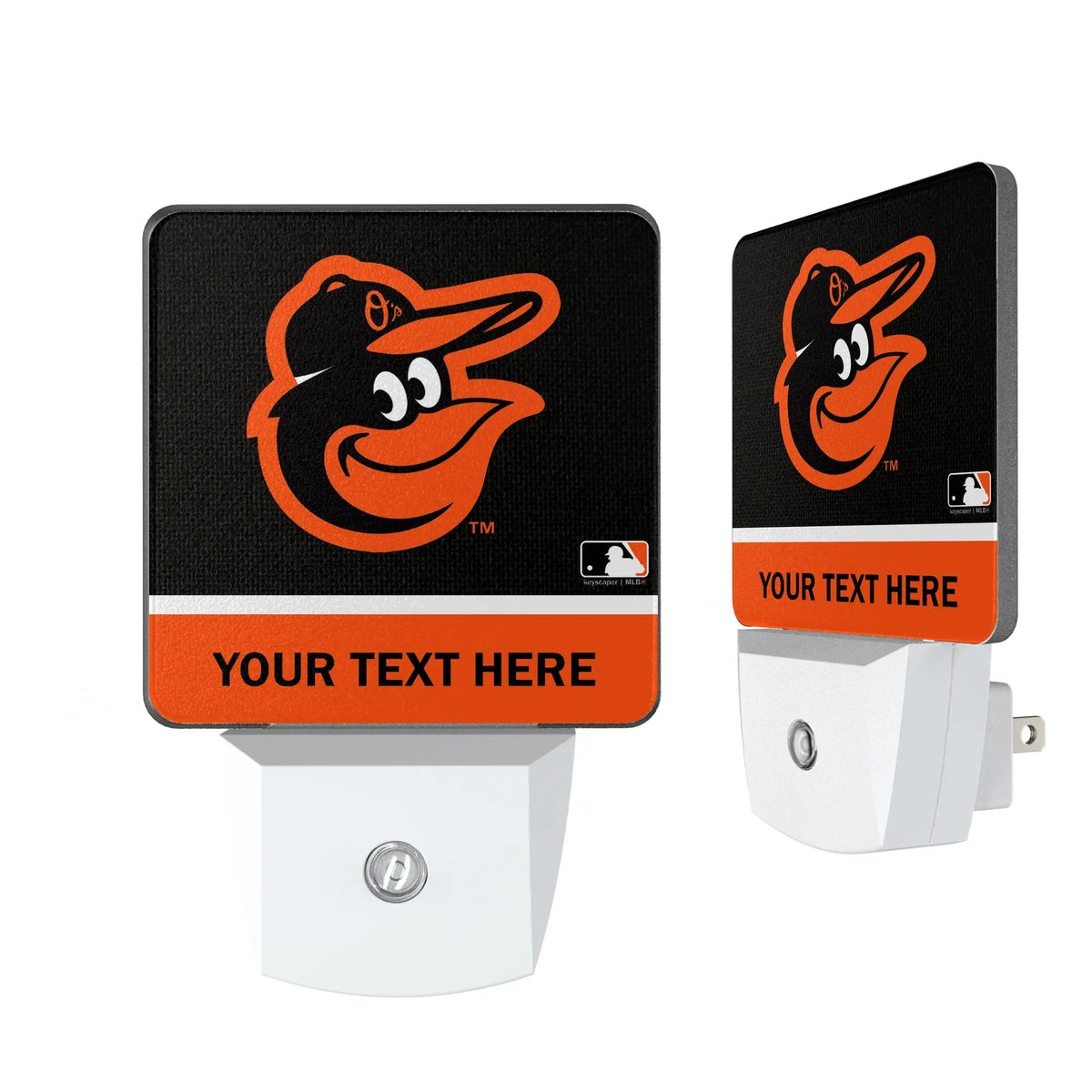 Baltimore Orioles Personalized Endzone Solid Night Light 2-Pack