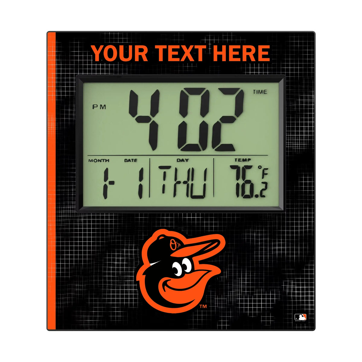 Baltimore Orioles Personalized Hatch Wall Clock
