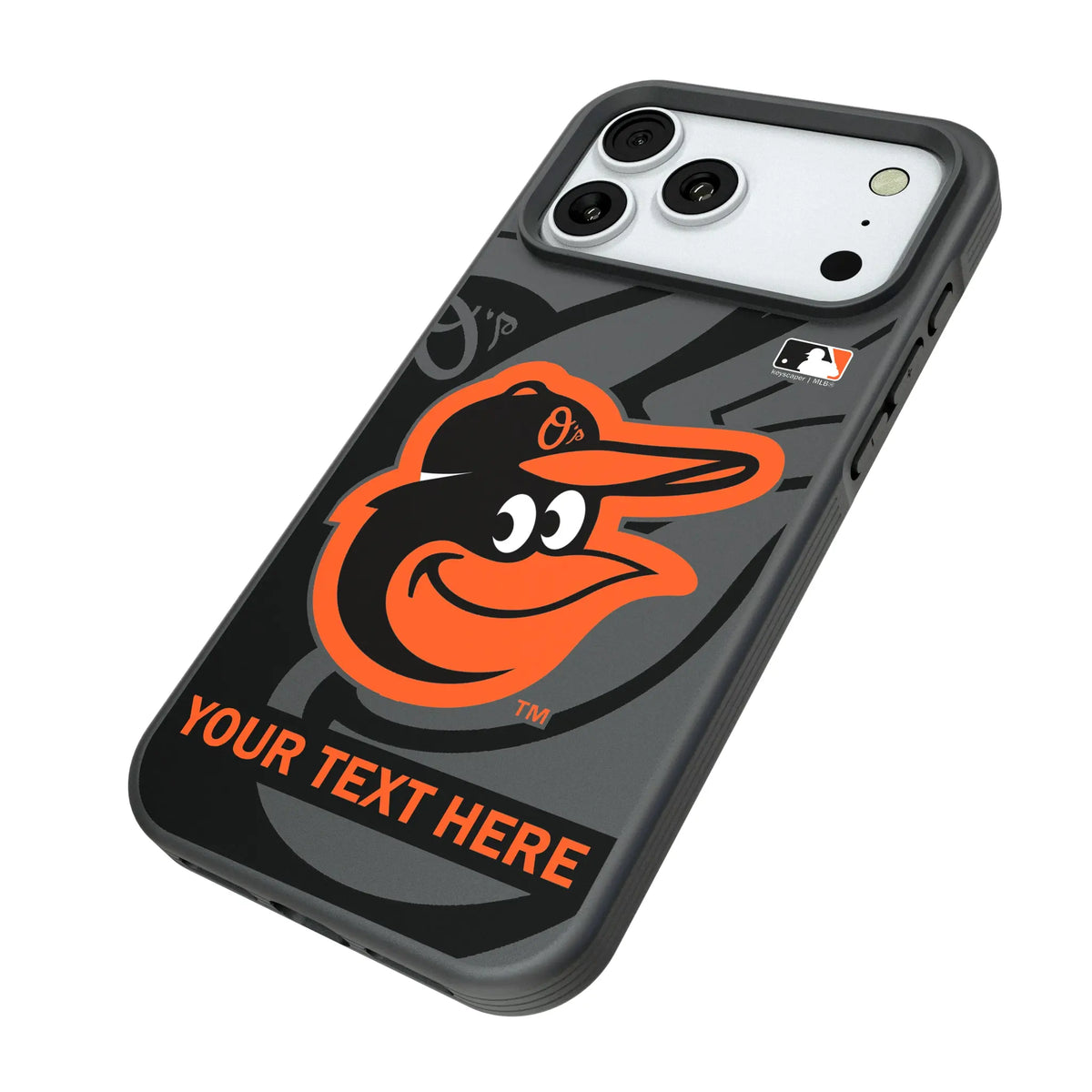 Baltimore Orioles Personalized Tilt iPhone Bump Phone Case for Apple iPhone - Isometric View#Device_iPhone 18 Pro Max