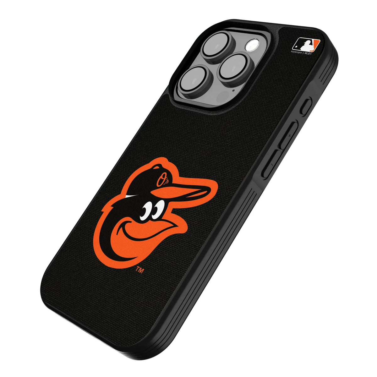 Baltimore Orioles Solid iPhone Bump Phone Case for Apple iPhone - Isometric View