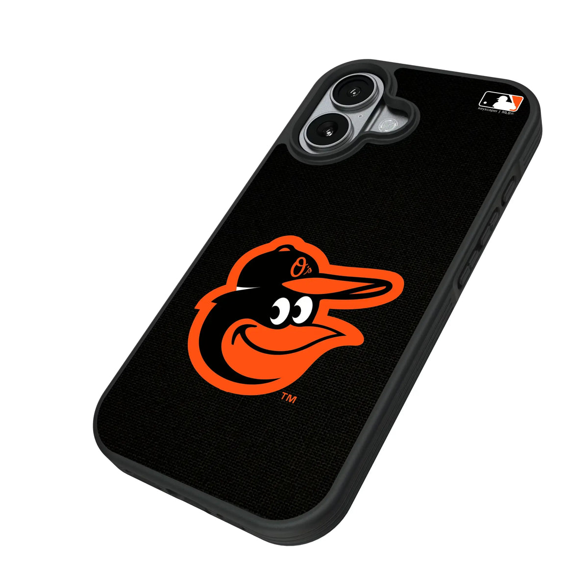 Baltimore Orioles Solid iPhone Bump Phone Case for Apple iPhone - Isometric View#Device_iPhone 17