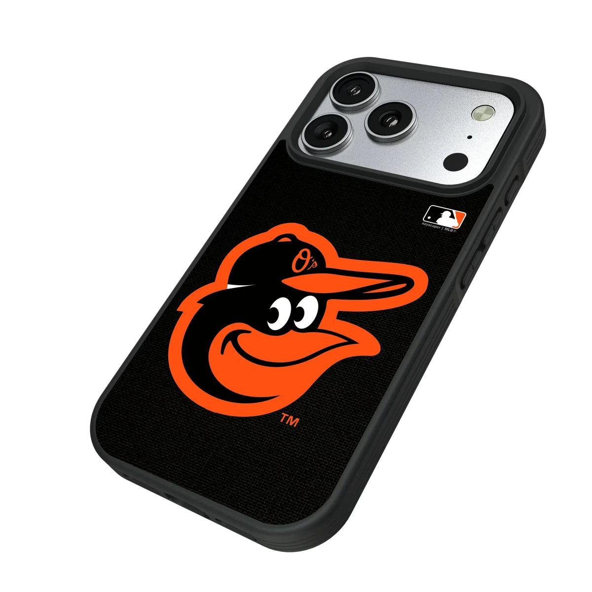 Baltimore Orioles Solid iPhone Bump Phone Case for Apple iPhone - Isometric View#Device_iPhone 17 Pro