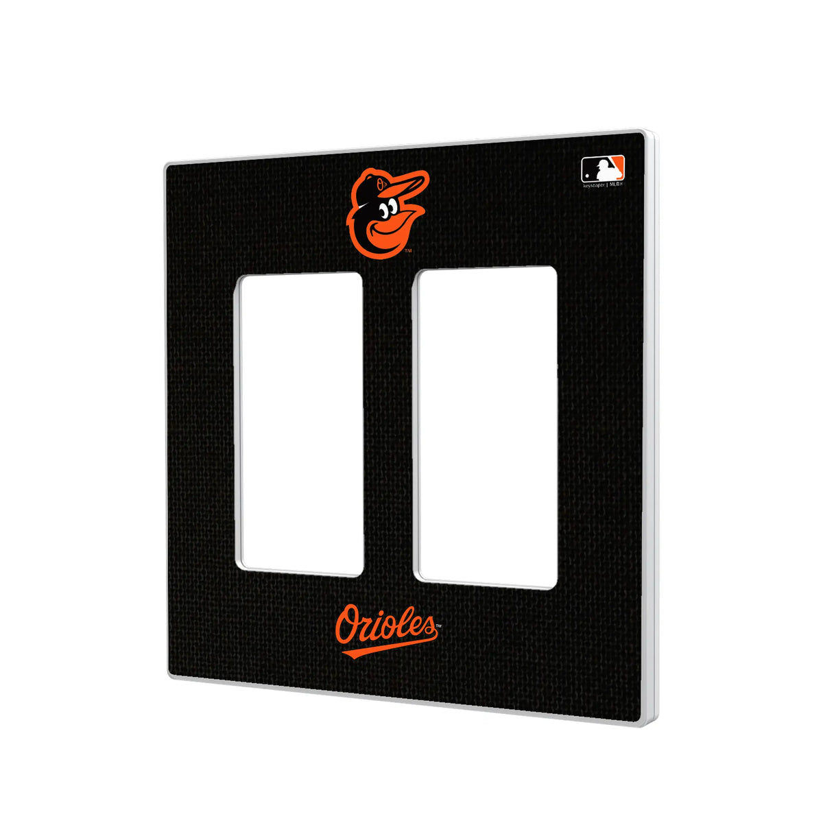 Baltimore Orioles Solid Hidden-Screw Light Switch Plate#Style_Double Rocker