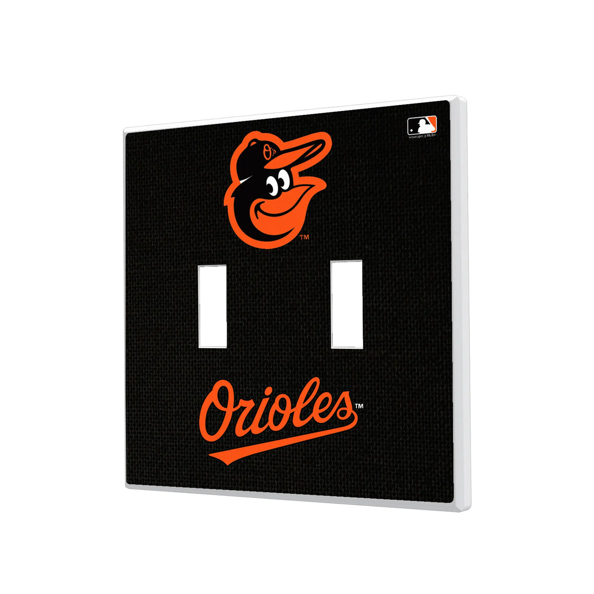 Baltimore Orioles Solid Hidden-Screw Light Switch Plate#Style_Double Toggle
