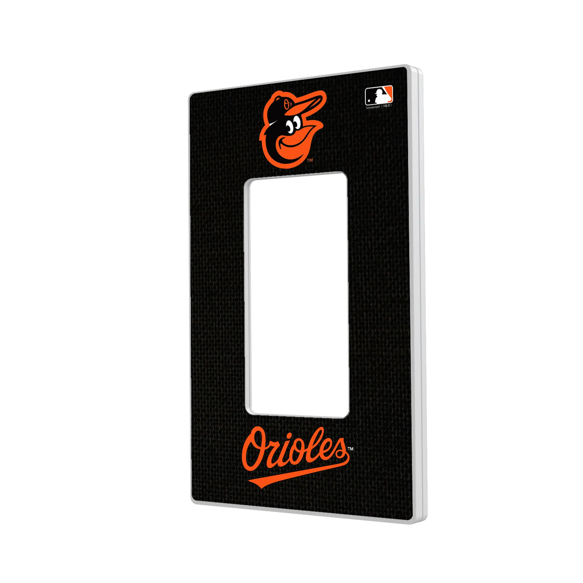 Baltimore Orioles Solid Hidden-Screw Light Switch Plate#Style_Single Rocker