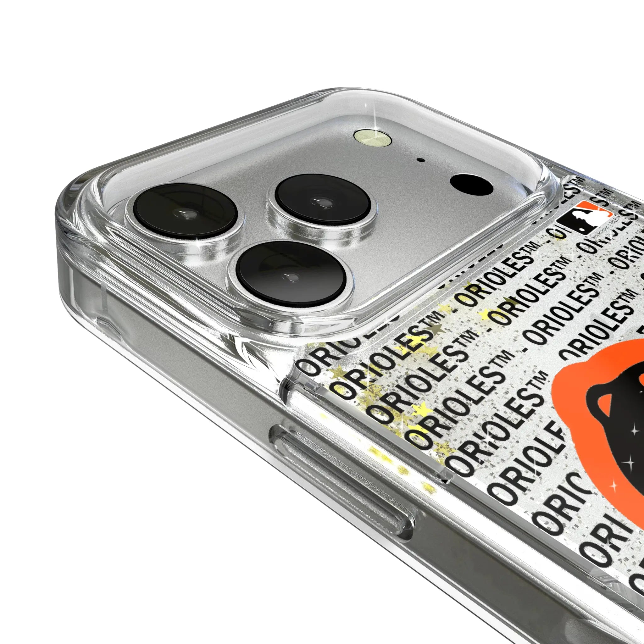 Baltimore Orioles Text Backdrop iPhone Glitter Phone Case for Apple iPhone - Detail