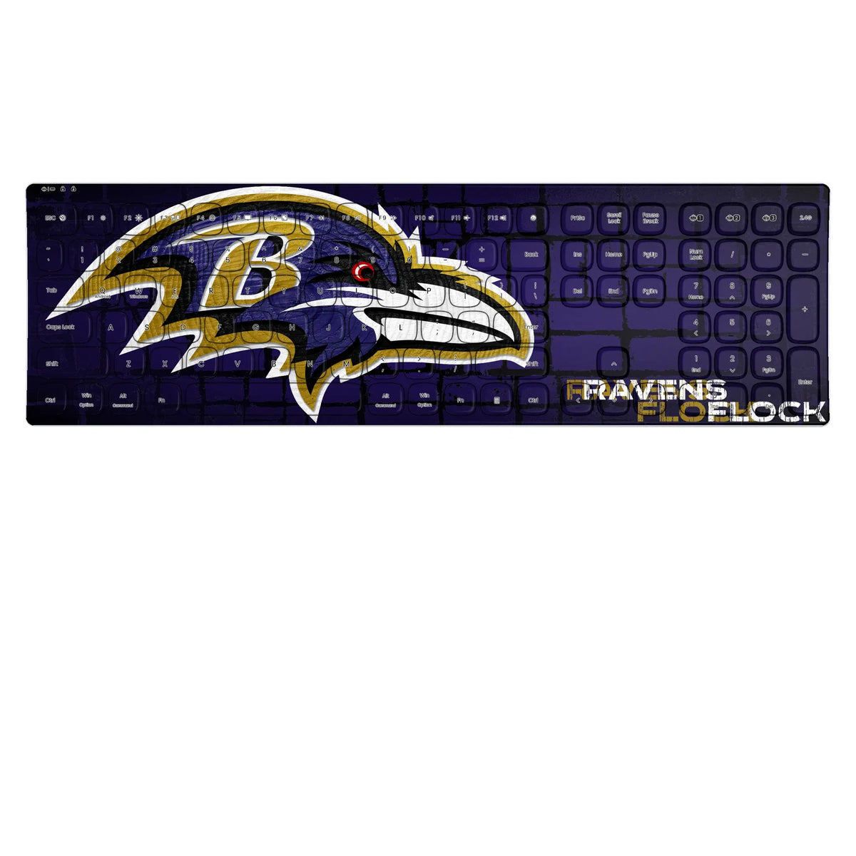 Baltimore Ravens Brick KKB605 Curved Wireless Keyboard
