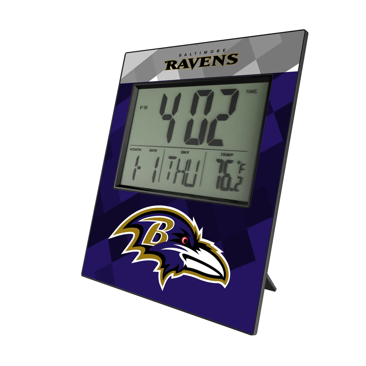 Baltimore Ravens Color Block Wall Clock