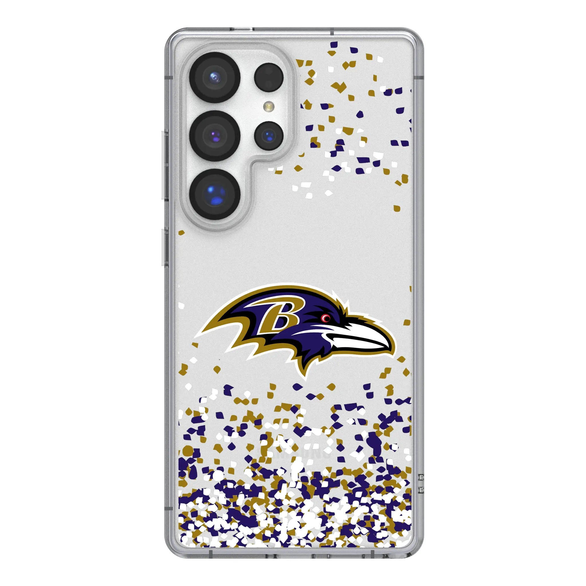 Baltimore Ravens Confetti Galaxy Clear Phone Case for Samsung Galaxy#Device_Galaxy S25 Ultra