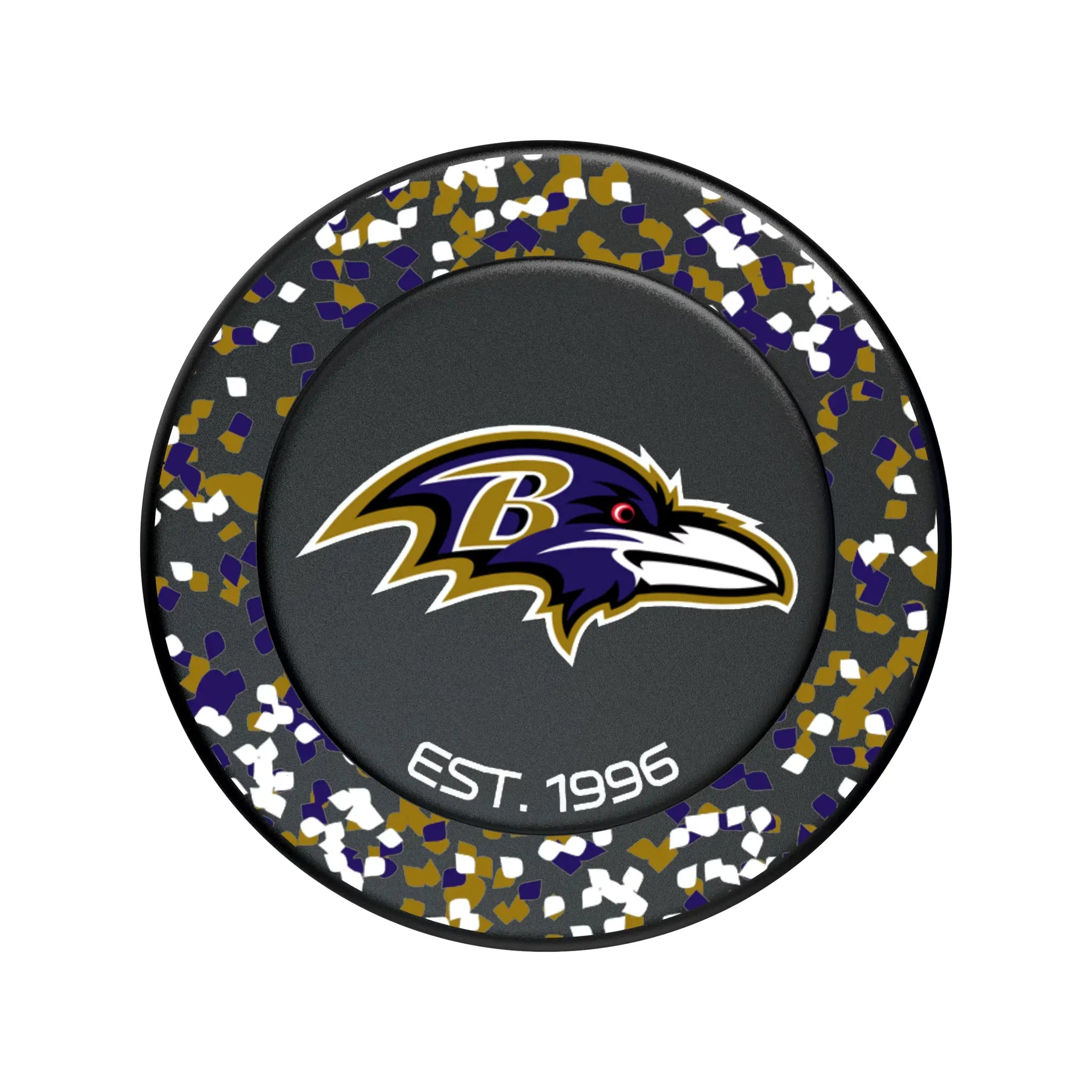Baltimore Ravens Confetti Popsockets Round Magnetic