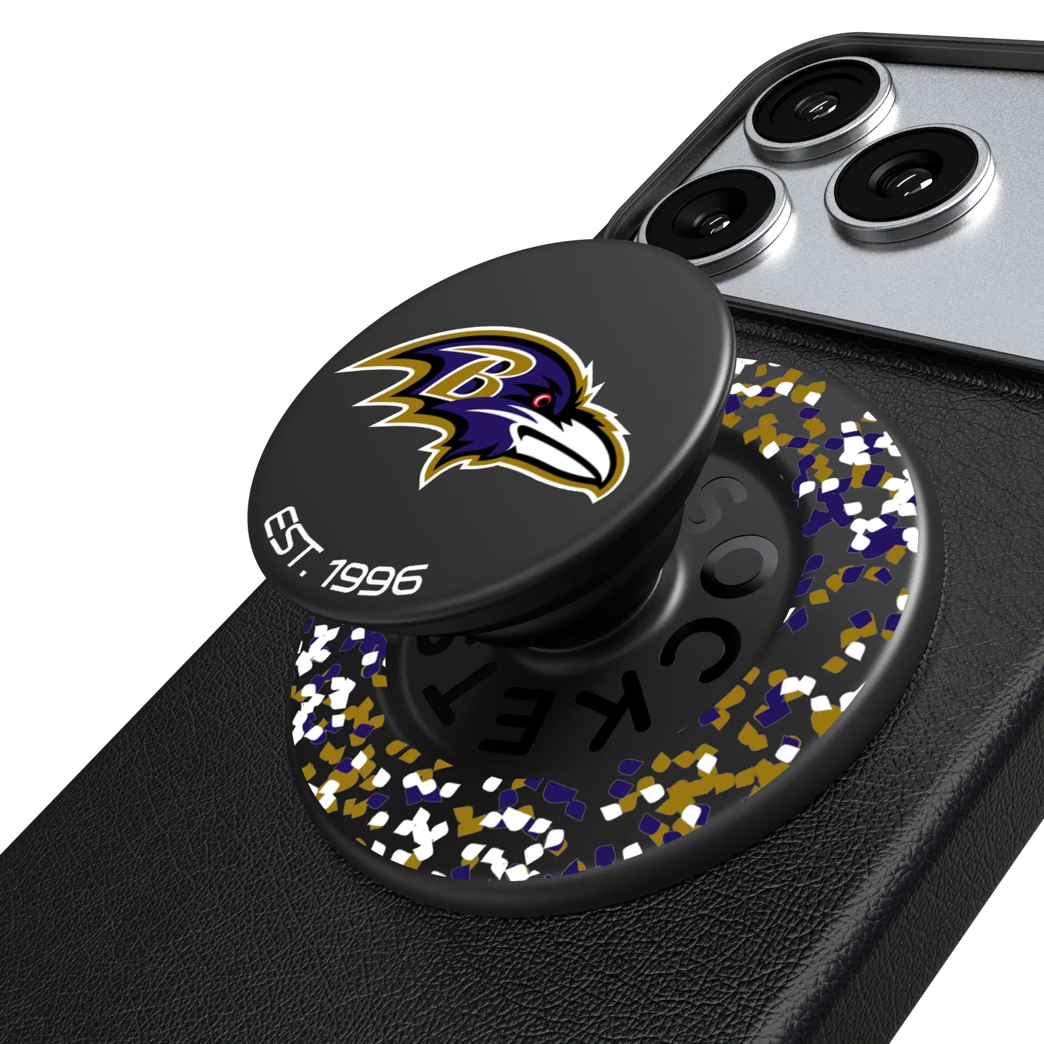 Baltimore Ravens Confetti Popsockets Round Magnetic