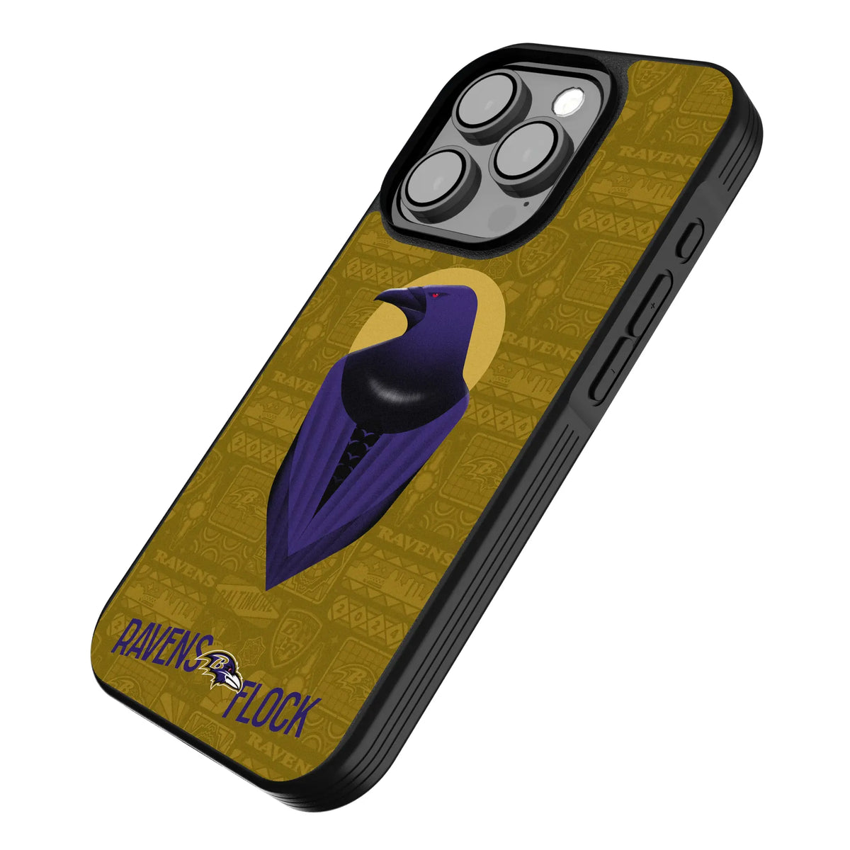 Baltimore Ravens Deco iPhone Bump Phone Case for Apple iPhone - Isometric View