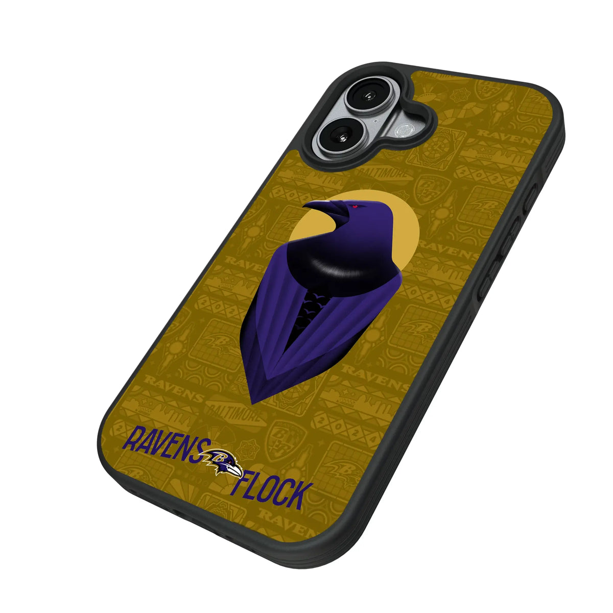 Baltimore Ravens Deco iPhone Bump Phone Case for Apple iPhone - Isometric View#Device_iPhone 17