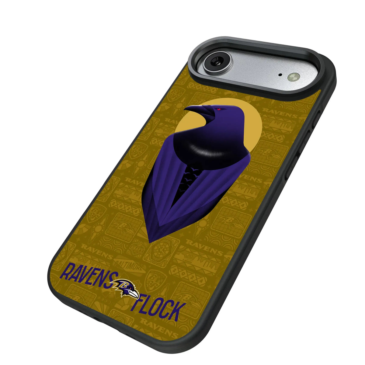 Baltimore Ravens Deco iPhone Bump Phone Case for Apple iPhone - Isometric View#Device_iPhone Air