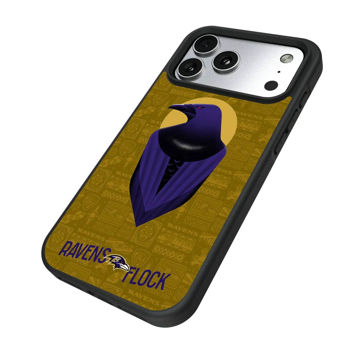 Baltimore Ravens Deco iPhone Bump Phone Case for Apple iPhone - Isometric View#Device_iPhone 17 Pro Max