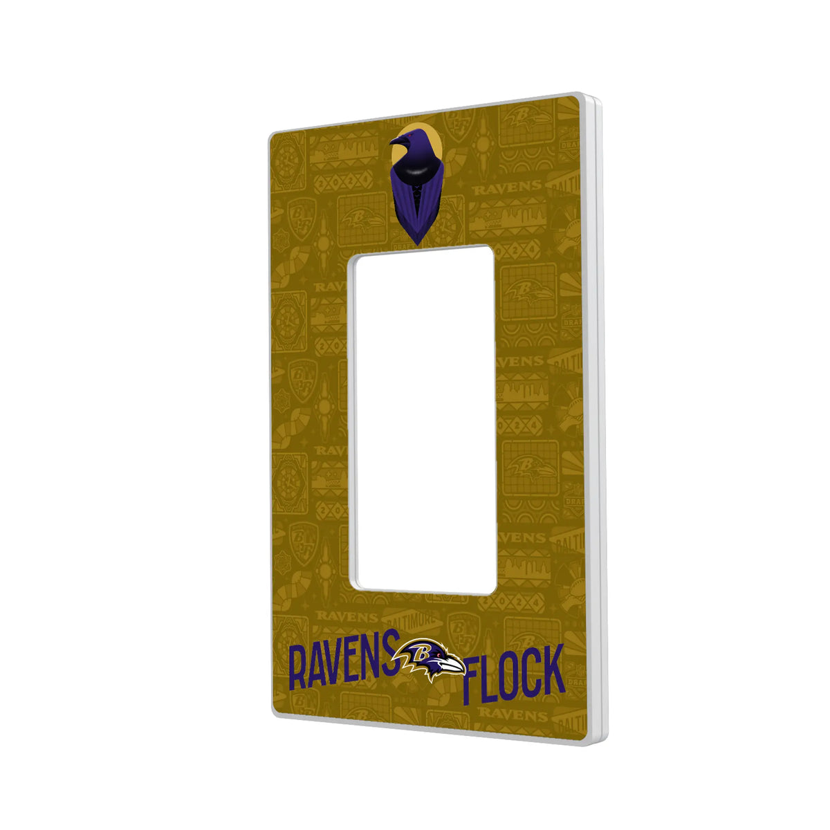 Baltimore Ravens Deco Hidden-Screw Light Switch Plate#Style_Single Rocker