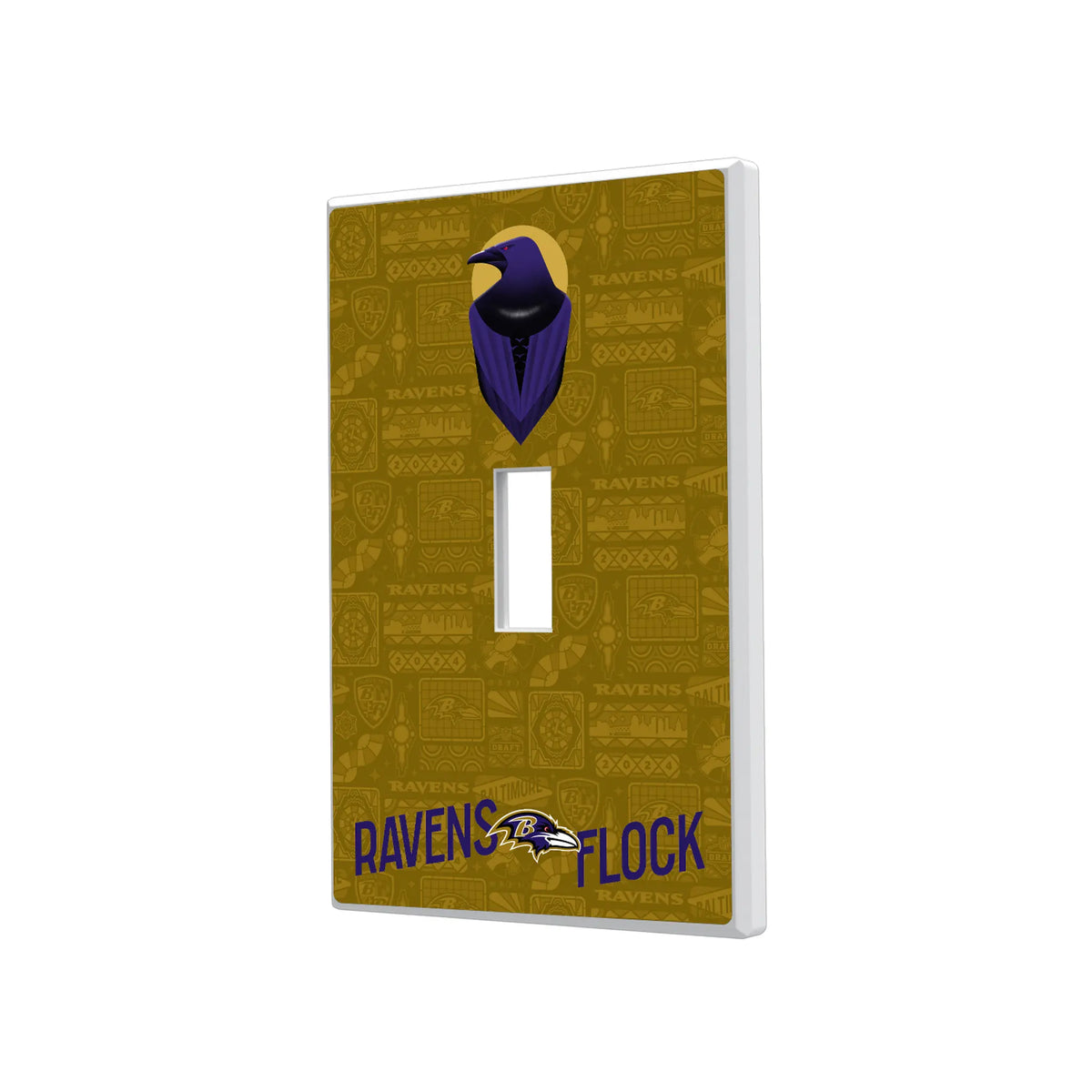Baltimore Ravens Deco Hidden-Screw Light Switch Plate#Style_Single Toggle