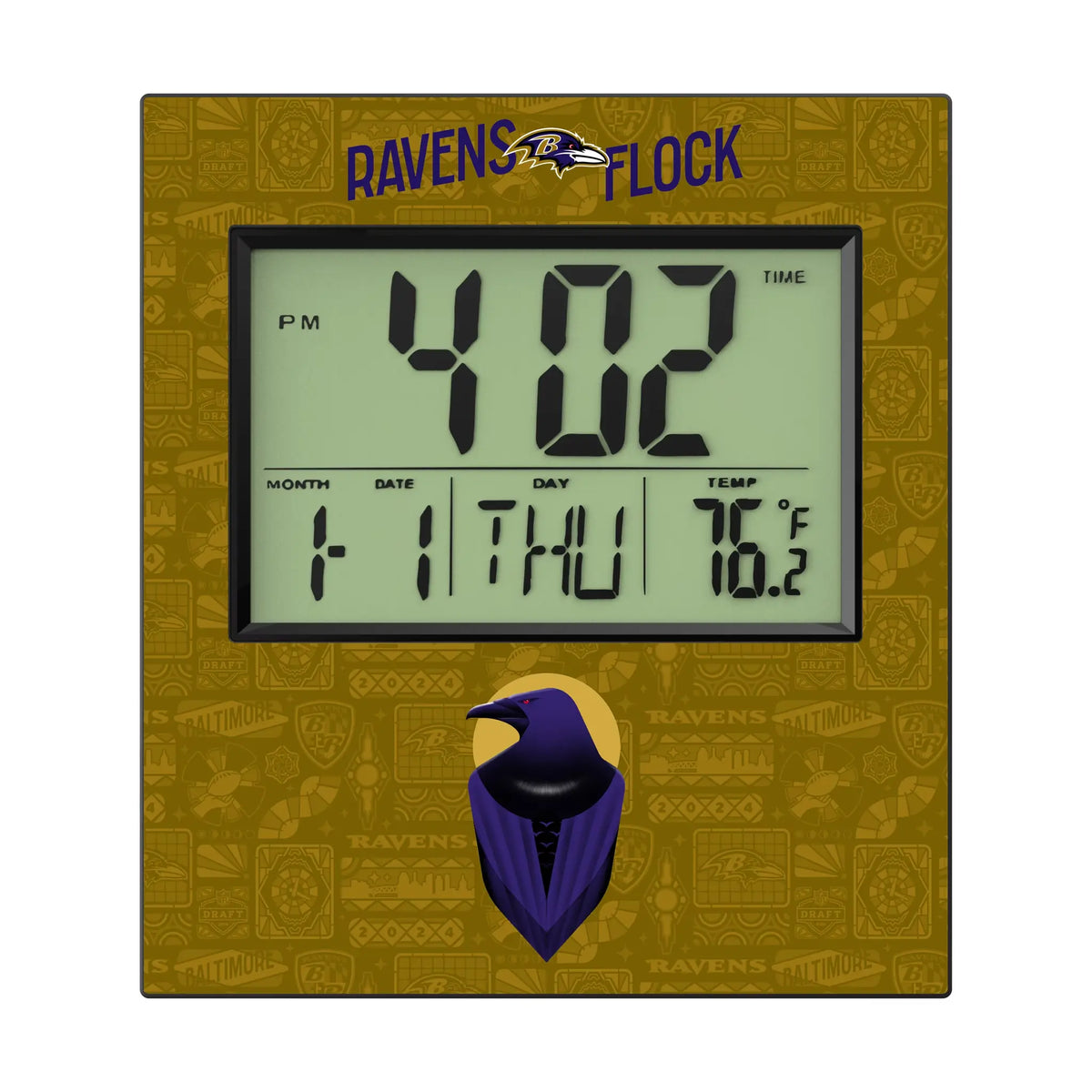 Baltimore Ravens Deco Wall Clock