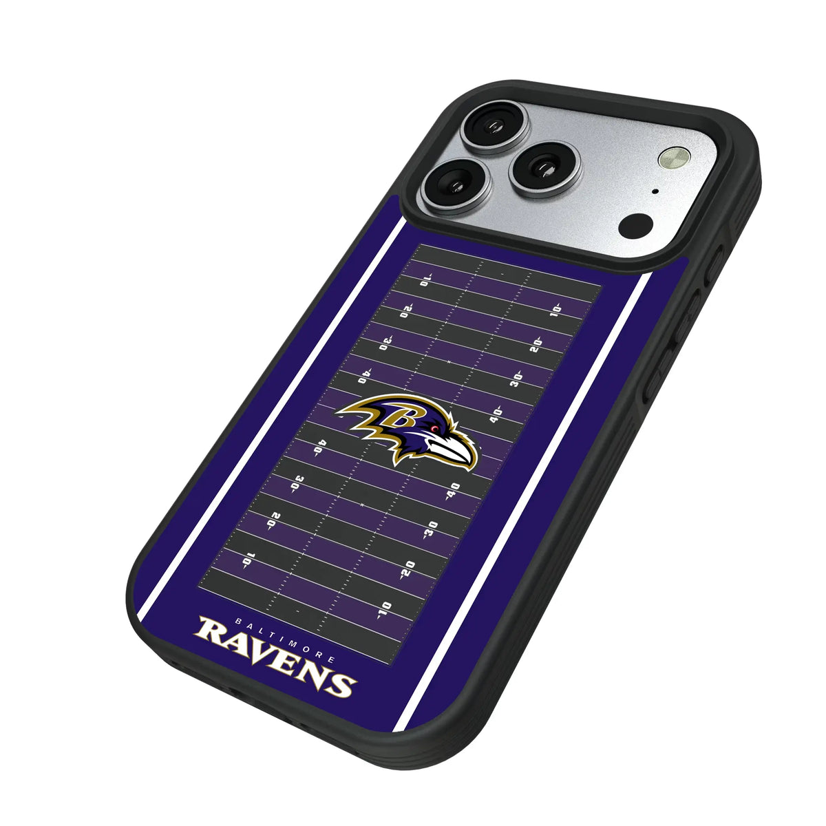 Baltimore Ravens Field iPhone Bump Phone Case for Apple iPhone - Isometric View#Device_iPhone 17 Pro