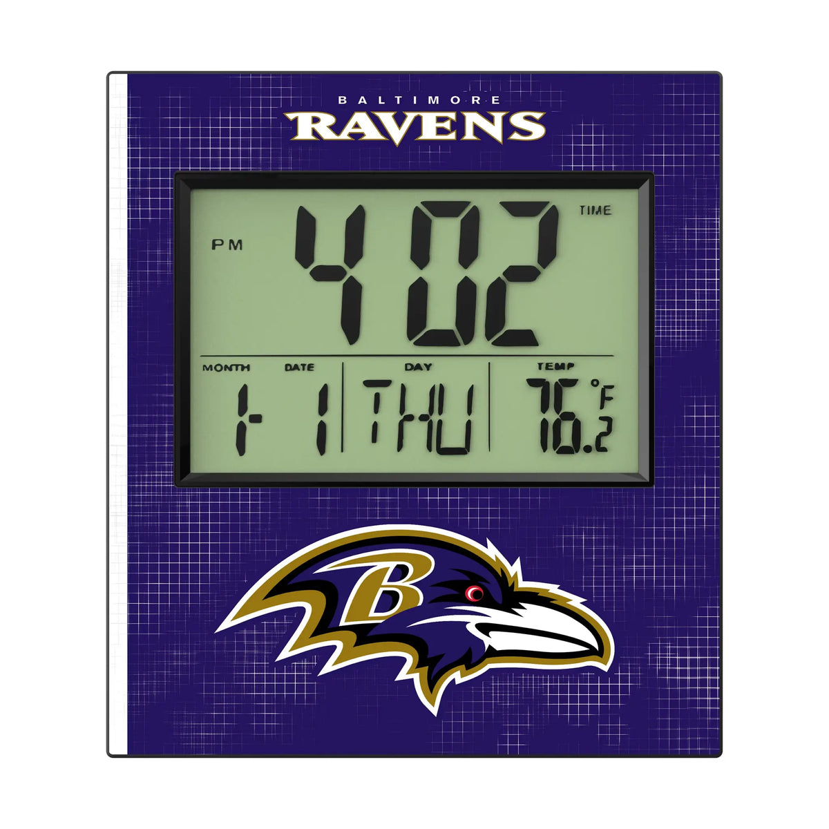 Baltimore Ravens Hatch Wall Clock