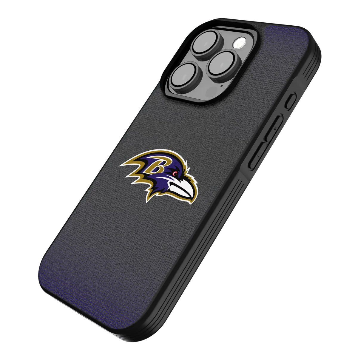Baltimore Ravens Linen iPhone Bump Phone Case for Apple iPhone - Isometric View