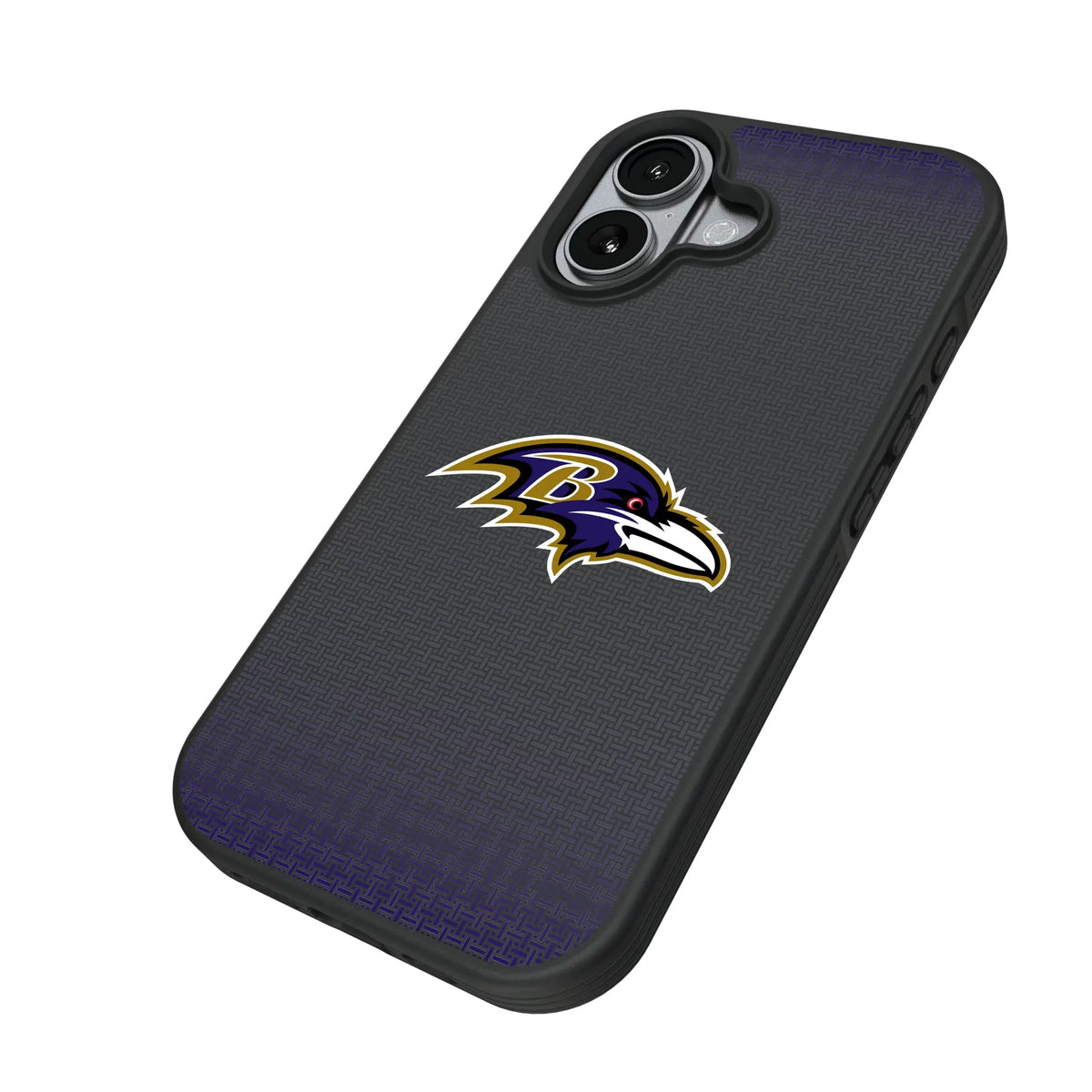 Baltimore Ravens Linen iPhone Bump Phone Case for Apple iPhone - Isometric View#Device_iPhone 17