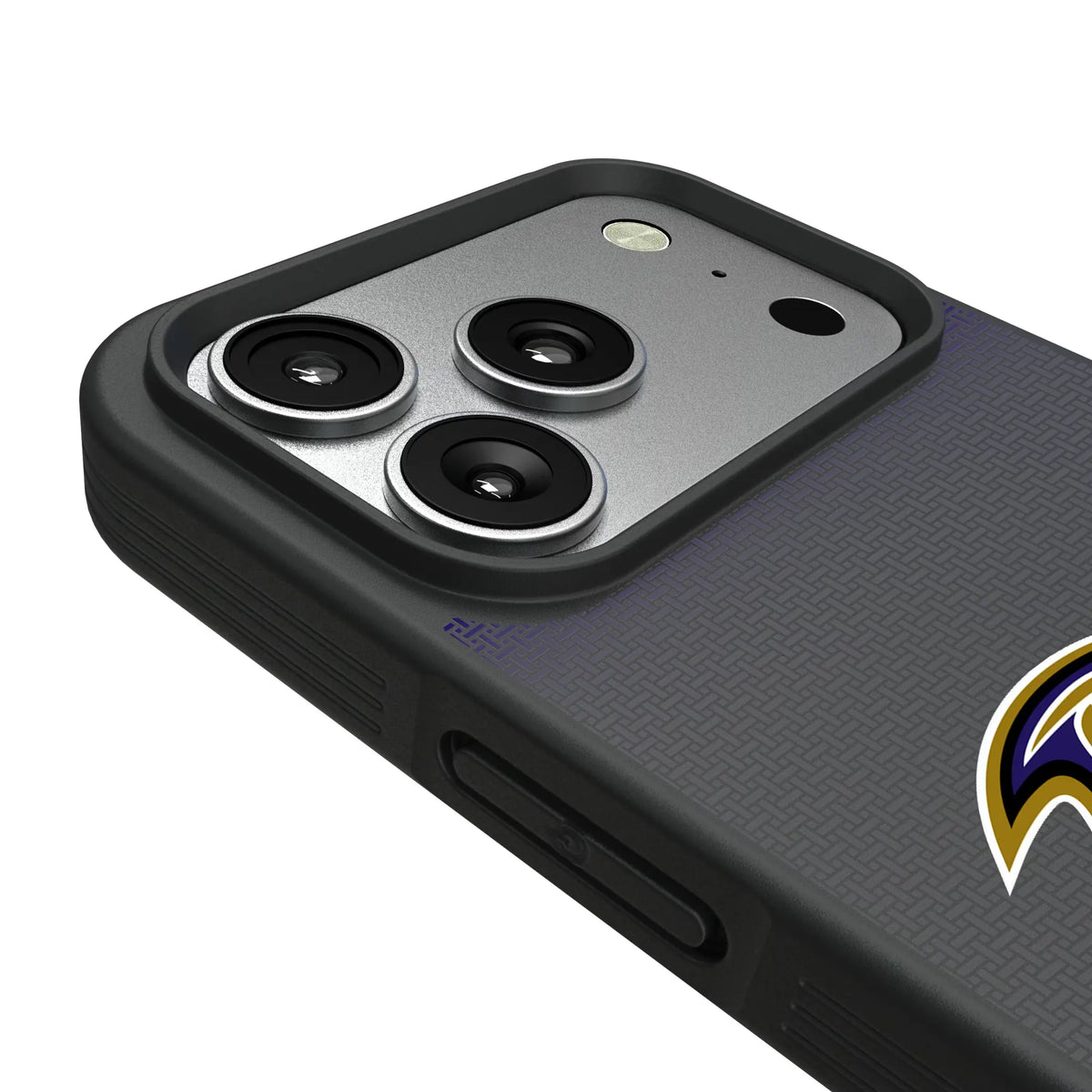 Baltimore Ravens Linen iPhone Bump Phone Case for Apple iPhone - Detail#Device_iPhone 17 Pro