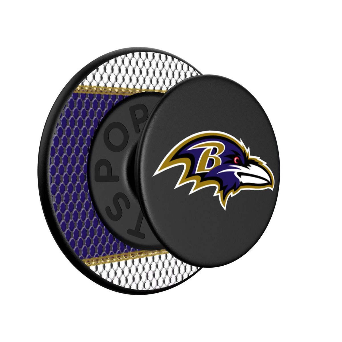 Baltimore Ravens Mesh Popsockets Round Magnetic - Isometric View