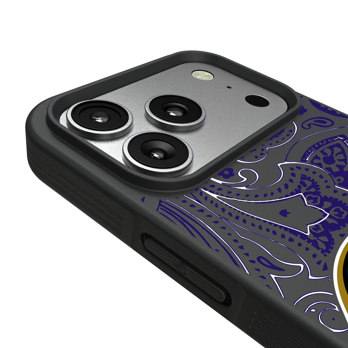 Baltimore Ravens Paisley iPhone Bump Phone Case for Apple iPhone - Detail#Device_iPhone 17 Pro