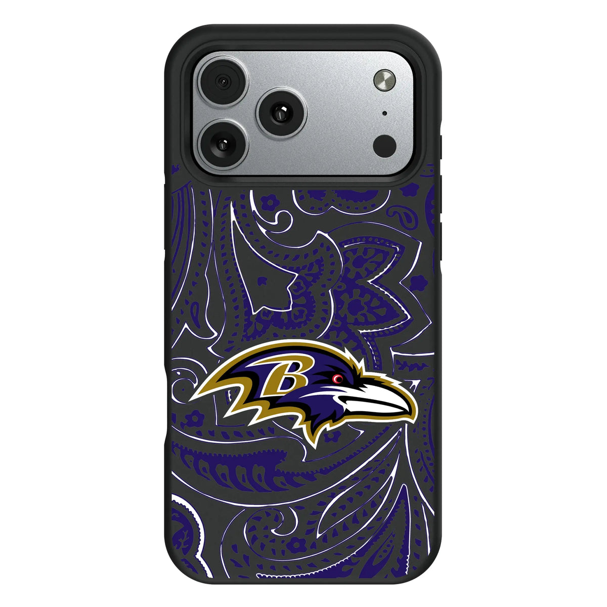 Baltimore Ravens Paisley iPhone Bump Phone Case for Apple iPhone#Device_iPhone 17 Pro Max