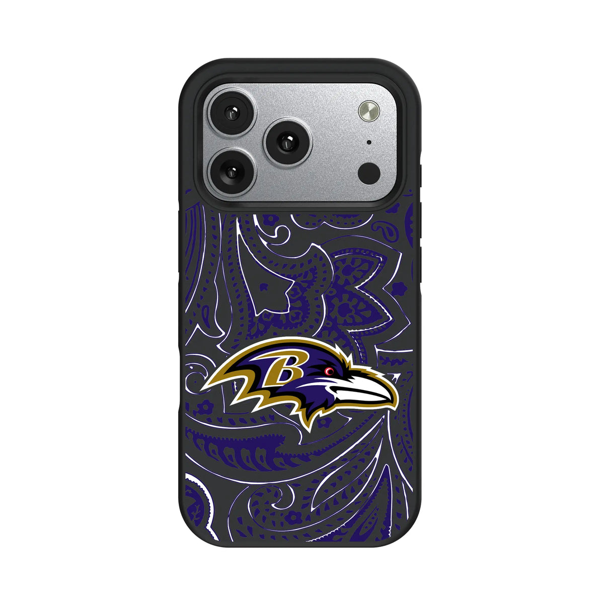 Baltimore Ravens Paisley iPhone Bump Phone Case for Apple iPhone#Device_iPhone 17 Pro