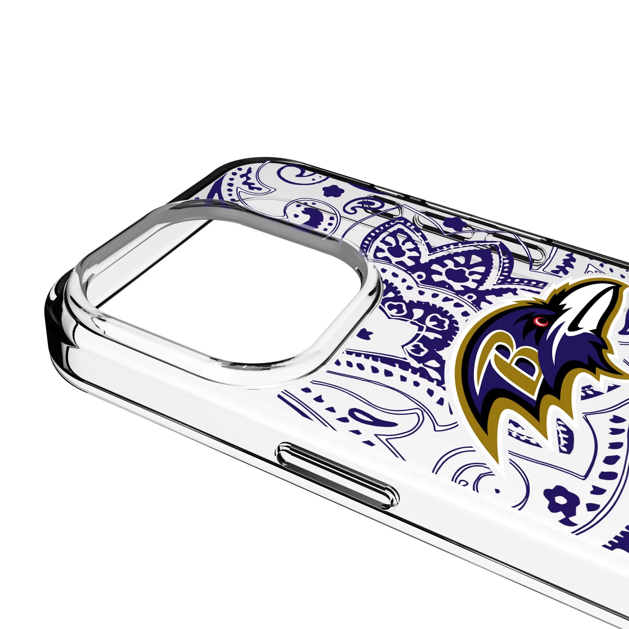 Baltimore Ravens Paisley iPhone Clear Phone Case for Apple iPhone - Detail
