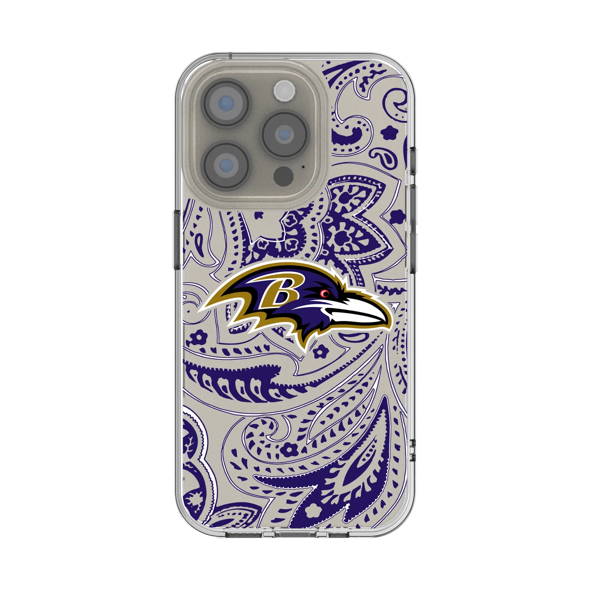 Baltimore Ravens Paisley iPhone Clear Phone Case for Apple iPhone