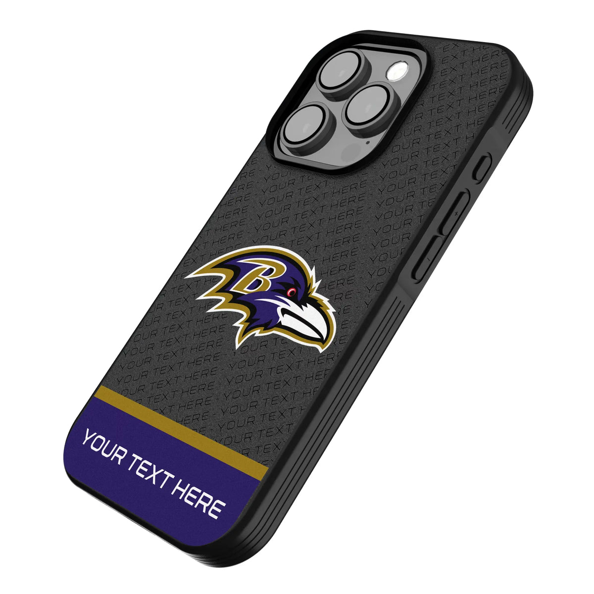 Baltimore Ravens Personalized EndZone Plus iPhone Bump Phone Case for Apple iPhone - Isometric View